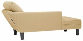 Chaise lounge com almofada tecido corduroy verde claro