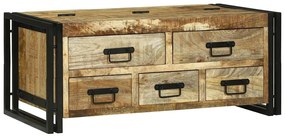 vidaXL Mesa de centro Castanho 90 x 50 x 38 cm Madeira de manga maciça