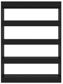 Estante/divisória 100x30x135 cm preto