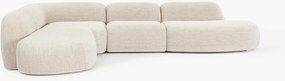 Sofá de canto modular XL em bouclé Wolke