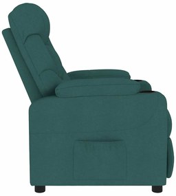 Poltrona de massagens tecido verde-escuro