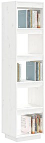 Estante/divisória 40x35x167 cm pinho maciço branco