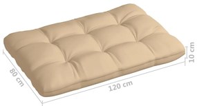 Almofadões para sofás de paletes 7 pcs bege