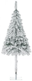 HOMCOM Árvore de Natal Artificial 180 cm com Aspecto Nevado 290 Ramos e Base de Aço Decoração de Interiores Ø72x180 cm Verde