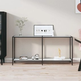 vidaXL Mesa consola branco 160x35x75,5 cm vidro temperado