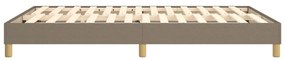 Cama sem colchão 140x190 cm tecido castanho-acinzentado