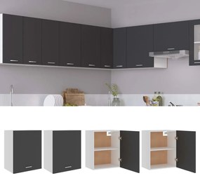 vidaXL Armários de parede “Lyon” 2 pcs derivados madeira cinza