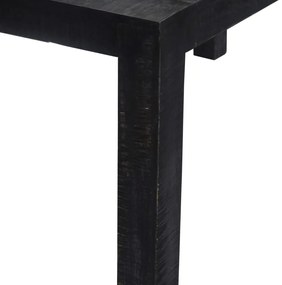 Mesa de jantar 140x80x76 cm madeira de mangueira maciça preto