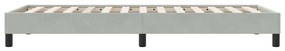 Estrutura de cama sem colchão 90x210 cm veludo cinzento-claro