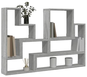 Estante 96x12x64 cm derivados de madeira cinzento sonoma