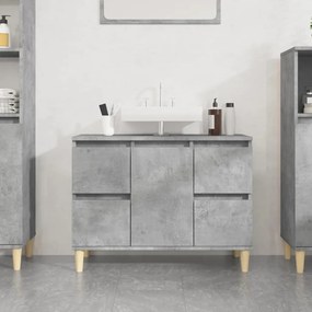 vidaXL Móvel p/ lavatório 80x33x60 cm derivados madeira cinza cimento