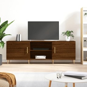 vidaXL Móvel de TV 150x30x50 cm derivados de madeira carvalho castanho