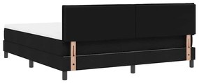 Cama Box com Colchão Preto 180x200 cm Tecido