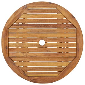 3 pcs conjunto jantar dobrável p/ jardim madeira acácia maciça