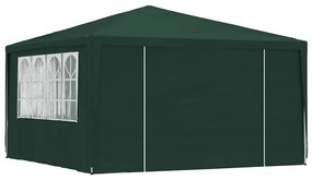 Tenda festas profissional c/ paredes laterais 4x4m 90g/m² verde