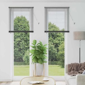 Persiana de Janela Cinzento-escuro 80 x 130 cm Alumínio