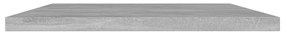 Prateleiras para estante 4 pcs 60x20x1,5cm contraplacado cinza