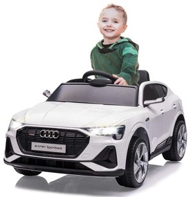 Carro elétrico para crianças Audi e-tron Sportback branco 12V 2,4GHz