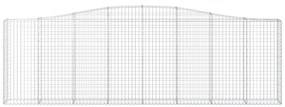 Cestos gabião arqueados 2pcs 400x30x120/140cm ferro galvanizado