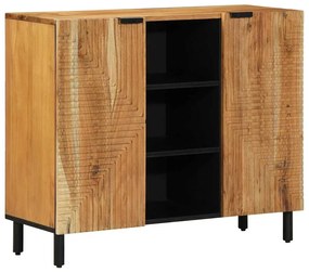 vidaXL Buffet Natural 90 x 33,5 x 75 cm Madeira Sólida de Acácia