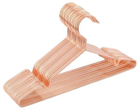 SONGMICS CRI45R-20 20 peças Cabides de metal dourado rosa para roupas infantis/bebês 35 cm, cabides de arame de metal forte para guarda-roupas de bebê, economizador de espaço com borda entalhada