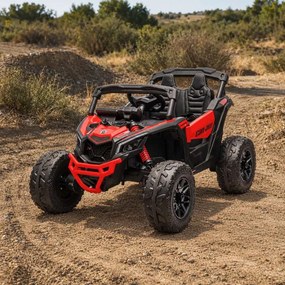 Buggy ELÉTRICO INFANTIL Can AM Maverick Mini UTV 24V 4x4 MP4 Vermelho