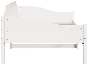 Cama sem colchão 90x190 cm madeira de pinho maciça branco