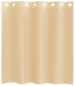 Cortinas de voile com ilhós 2 pcs areia