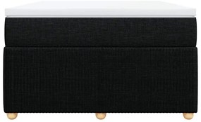 Cama boxspring com colchão 120x190 cm tecido preto