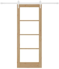 Conjunto de Porta Deslizante vidaXL com Conjunto de Ferragens 78x202 c