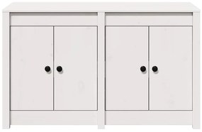 Armário de Cozinha Externo Branco 106x55x64 cm Madeira Sólida de Pinho