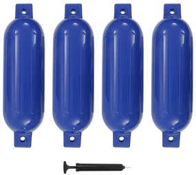 Para-choques para barco 4 pcs 51x14 cm PVC azul