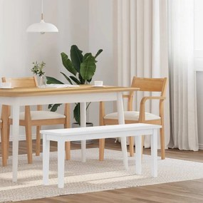 Banco 110 cm madeira seringueira maciça branco