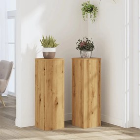 Suportes p/ plantas 2 pcs 25x25x80 cm derivados de madeira