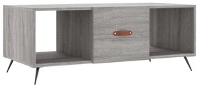 Mesa de centro 102x50x40cm derivados de madeira cinzento sonoma
