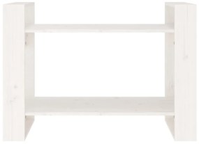 Estante/divisória 80x35x56,5 cm pinho maciço branco