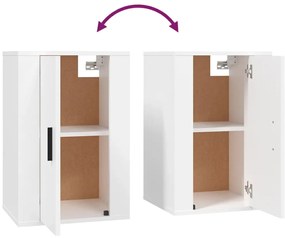 Móveis de TV de parede 2 pcs 40x34,5x60 cm branco