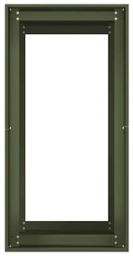 Vaso floreira 40x80x80 cm aço verde azeitona