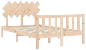 Cama sem colchão 120x200 cm madeira de pinho maciça