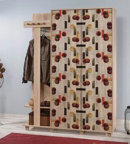 **** Cabideiro Garmanto – Carvalho Sonoma – 135x192x36 cm

**