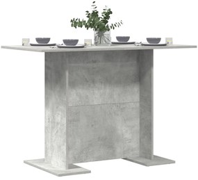 Mesa de jantar vidaXL Cinza Concreto 110x60x75 cm Madeira engenheirada