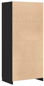 Guarda-roupa vidaXL Preto Carvalho 80x52x180 cm Madeira de engenharia