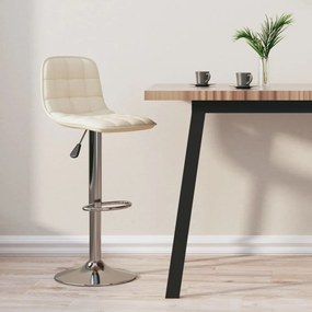 vidaXL Banco de bar tecido cor creme