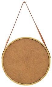Espelho de parede com alça 50 cm dourado