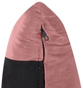 Sofá 3 lugares em veludo rosa MAURA Beliani