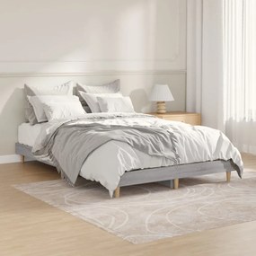 vidaXL Estrutura cama 120x190 cm derivados de madeira cinzento sonoma
