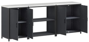 Conjunto de Armazenamento de Cozinha 3 pcs Antracite
