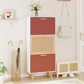 vidaXL Sapateira 52x25x120 cm derivados de madeira branco