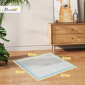 Resguardos de Treino Animais de Estimação 80 Unidades 45x60 cm Resguardos Absorventes para Cães com 6 Camadas Azul