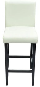 Bancos de bar 4 pcs couro artificial branco